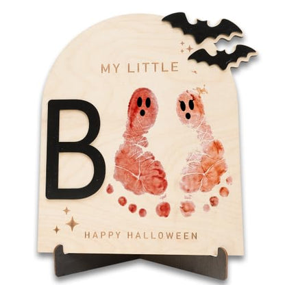 First Halloween Footprint Craft