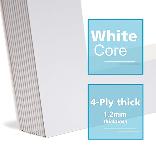 Pack of 25 White Mat Board Pre