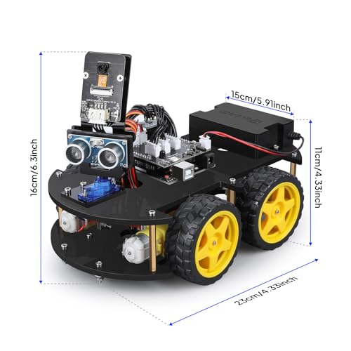 UNO R3 Smart Robot Car Kit V4 for Arduino Robotics for Kids Ages 8