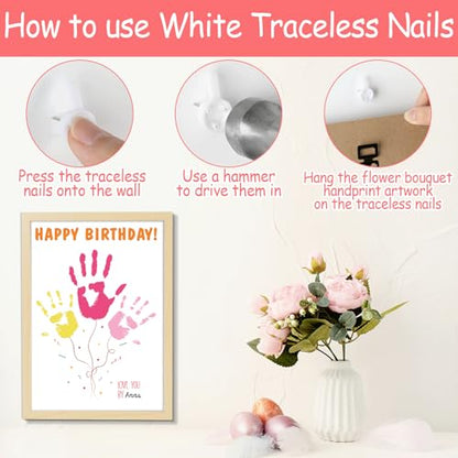 Birthday Handprint Balloon Art Craft DIY Kit Happy Birthday Gifts Children Adults Handprint Keepsake for Mom Father Friend Grandparent Birthdays Gift Christmas