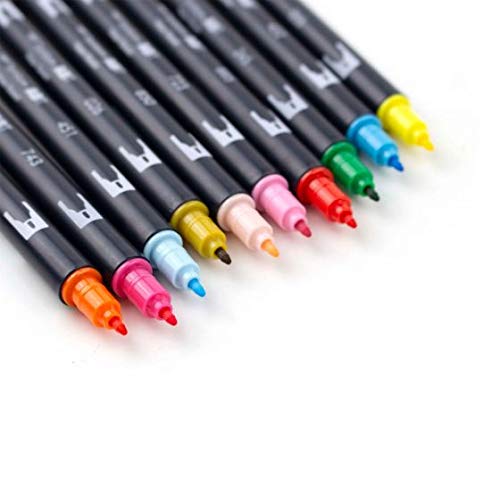 Dual Brush Pen Art Markers (10 Count)