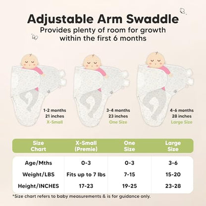 3pk Organic Swaddles for Newborns Girls (3 Count)
