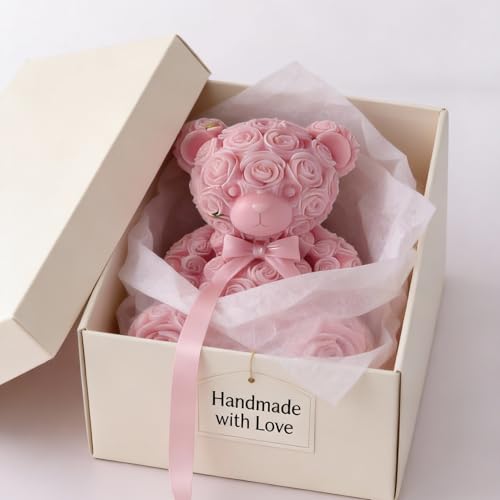 Large Rose Bear Candle Mold