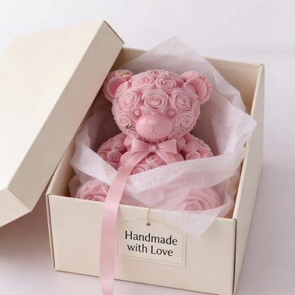 Large Rose Bear Candle Mold