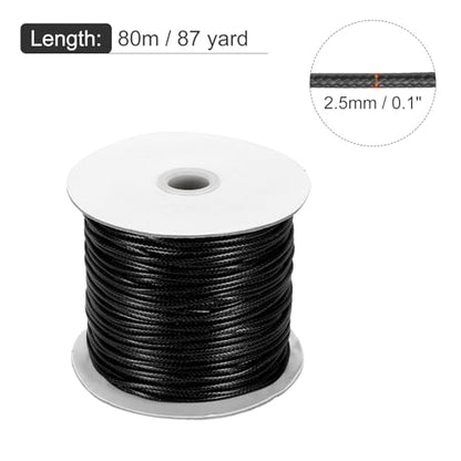 Waxed Cord 2.5mm Waxed Polyester Cord 87 Yard Wax String for Bracelet Making