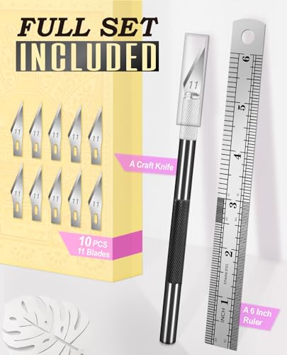 Precision Hobby Knife with 10 Extra #11 Blades