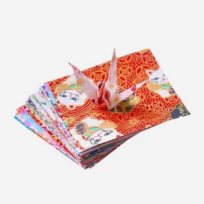 50 Origami Paper Yuzen Washi Paper Different Patterns Japanese Print 3x3 inches for Wedding Decor Japanese Designs