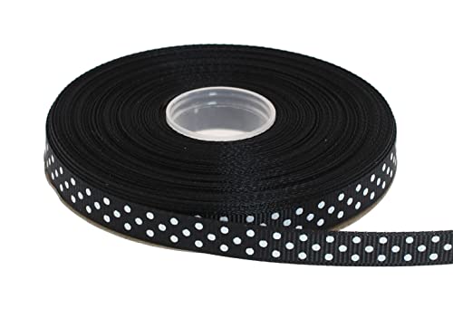 Polka Dot Grosgrain Ribbon 25 Yard Each Roll 100% Polyester (75 Foot)