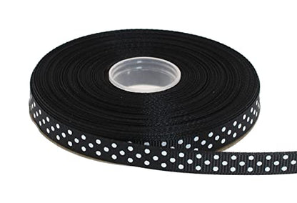 Polka Dot Grosgrain Ribbon 25 Yard Each Roll 100% Polyester (75 Foot)