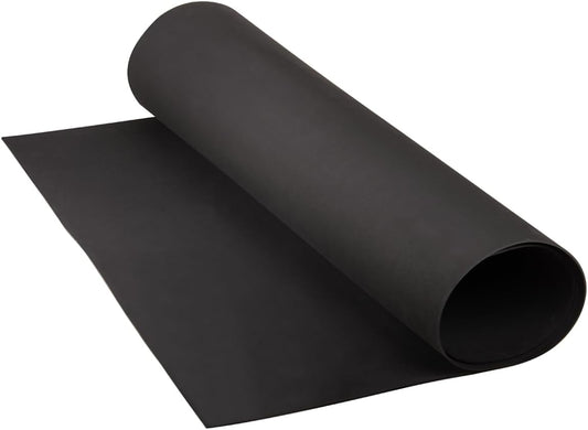 LotusFoam Large 3mm EVA Foam Sheet - 44"x 85" High Density Foam 130 kg/m3 for Cosplay, Costumes, Crafts, Flooring, Outdoor Use - 35 Colors (Black) - Black - Crafty Corner