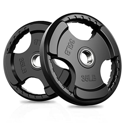 Olympic Rubber Grip Weight Plates (2 Count)