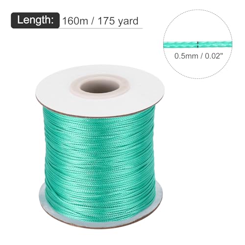 Waxed Cord 0.5mm Waxed Polyester Cord 175 Yard Wax String for Bracelet Making