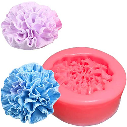 Carnation Flower Silicone Soap Mold for Candle and Chocolate