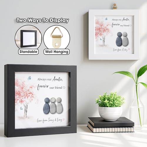 Personalized Pebble Art Frame for Auntie