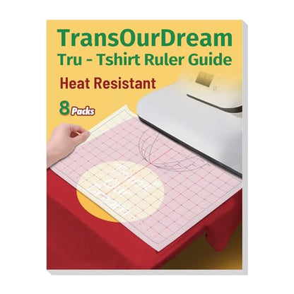 Heat Transfer Paper Supplies Reusable Direct Heat Resistant Tshirt Ruler Guide 8 (8 Count)