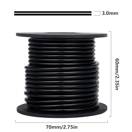 32.8FT 8 Gauge Bendable Black Aluminum Craft Wire for Jewelry Making Craft (32.8 Foot)