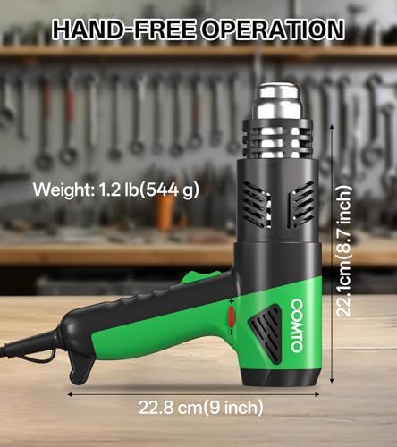 Heat Gun 1800W Variable Temperature Hot Air Gun with 4 Nozzles