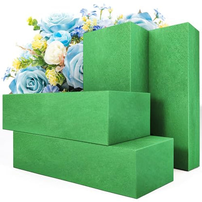 Pack of 4 Large Size Floral Foam Blocks for Fresh and Artificial Flowers (8 Count)