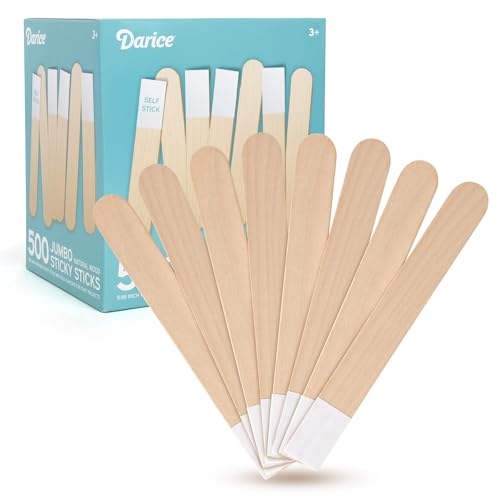 Self Adhesive Popsicle Sticks for Crafts (500 Count)