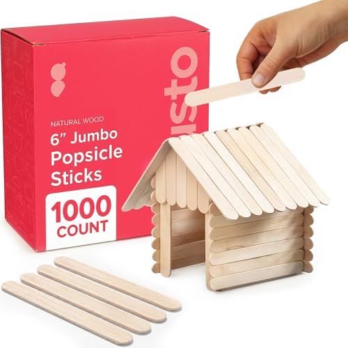 1000 Count] Jumbo 6 Inch Wooden Multi