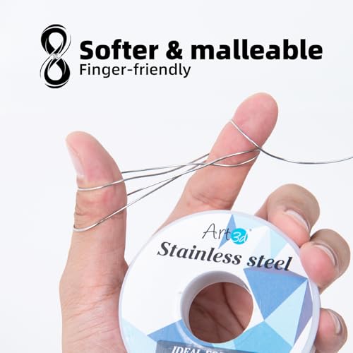 20 Gauge Bendable Soft Stainless Steel Craft Wire (120 Foot)