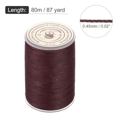 Waxed Cord 0.45mm Waxed Thread 87 Yard Wax String Leather Cord for Bracelet Making