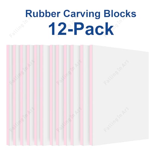 12 Pack 4x6 Rubber Carving Block
