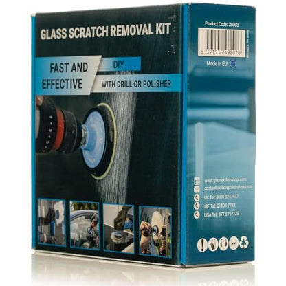 3'') Glass Scratch Removal Kit for use with a Drill on All Glass Surfaces