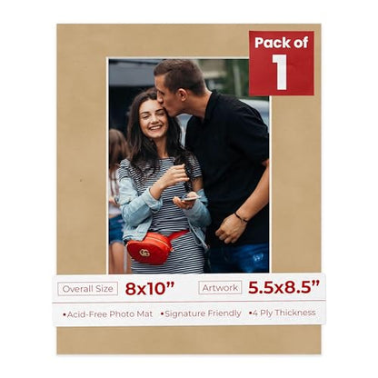 8x10 Mat Bevel Cut for 5.5x8.5 Photos