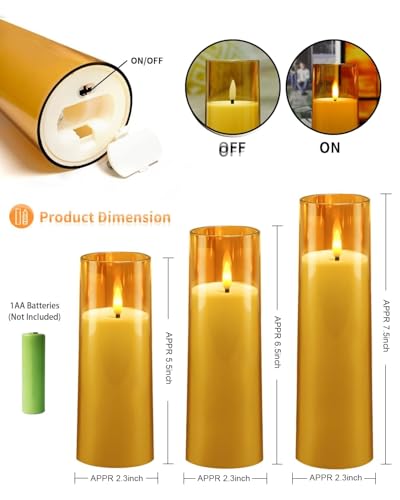 Flickering Flameless Candles Battery Operated with Remote and 2 (9 Count)