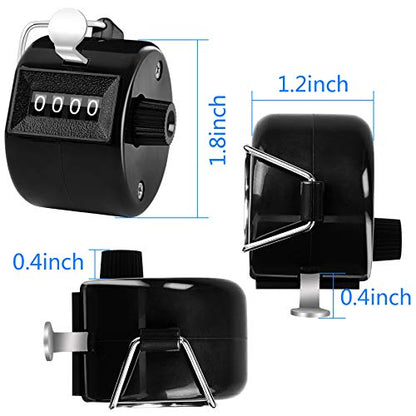 2 Pack Hand Tally Counter 4 Digital Click Counter for Sport Row School Event