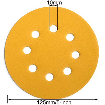 5-Inch 8-Hole Hook and Loop Sanding Discs 600-Grit, 50-Pack (50 Count)