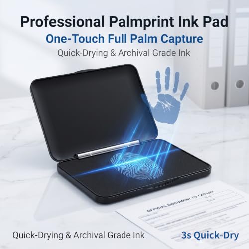 Extra Large Black Stamp Ink Pad 9"×6.7" for Office