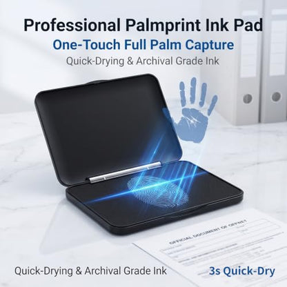 Extra Large Black Stamp Ink Pad 9"×6.7" for Office