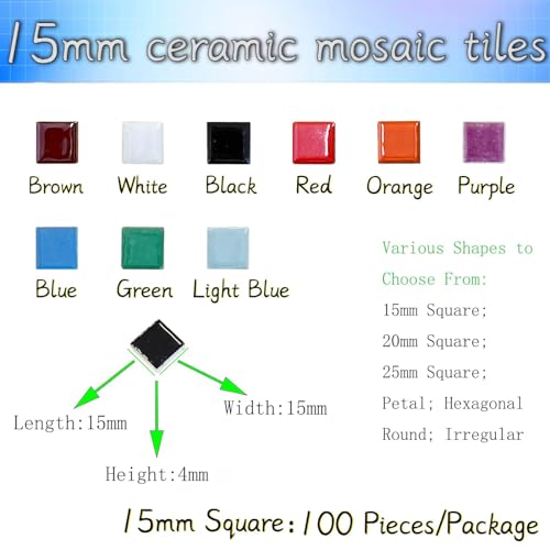 100 Pieces Ceramic Mosaic Tiles 3