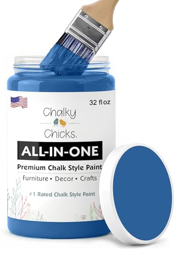 Navy Blue 32 Fl Oz Chalk Paint for Furniture All in One