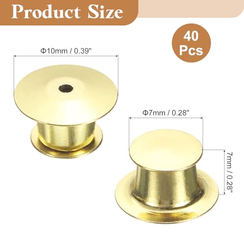 40Pcs Metal Locking Pin Backs (40 Count)