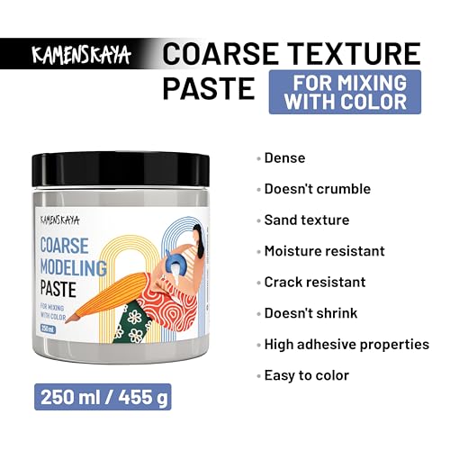 Coarse Modeling Paste for Textured Art and Acrylic Painting (8.45 Fl Oz)