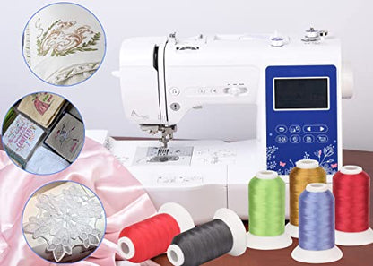 63 Colors Polyester Embroidery Machine Thread Kit (103950 Foot)