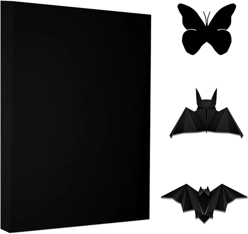 A4 Origami Paper Black 100 Sheets, 8.27×11.7 inch Double Sided Color Easy Fold Big Origami Paper A4 Colored Copy Papers Thin 70gsm for Beginners, DIY handwork Art and Craft Projects (210 x 297 mm) - Crafty Corner