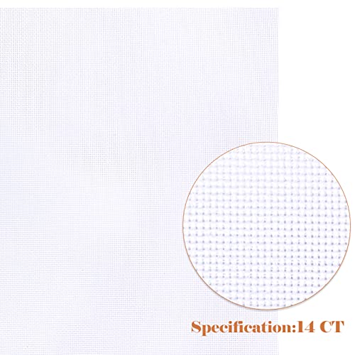 6 Pieces Aida Cloth 14 Count White