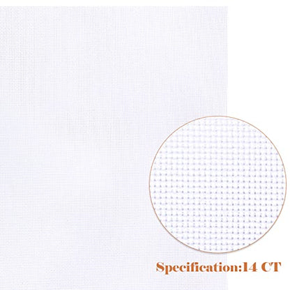 6 Pieces Aida Cloth 14 Count White
