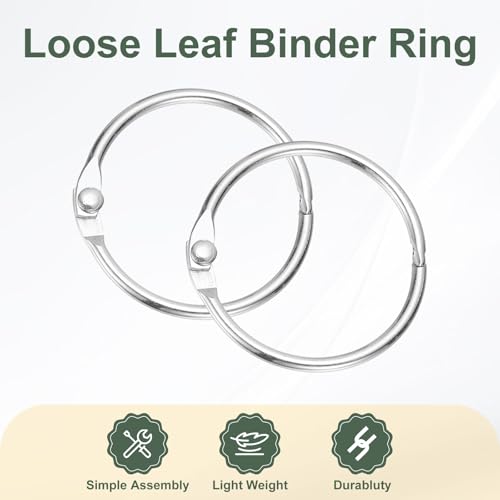 1.2" x 1.4" Loose Leaf Binder Rings (30 Count)
