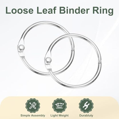 1.2" x 1.4" Loose Leaf Binder Rings (30 Count)