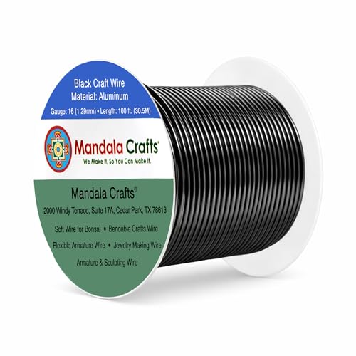 16 Gauge Black Anodized Aluminum Craft Wire