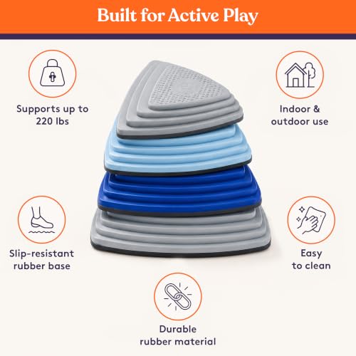 10 Stepping Stones for Kids Indoor and Outdoor Balance Blocks Promote Coordination (10 Count)