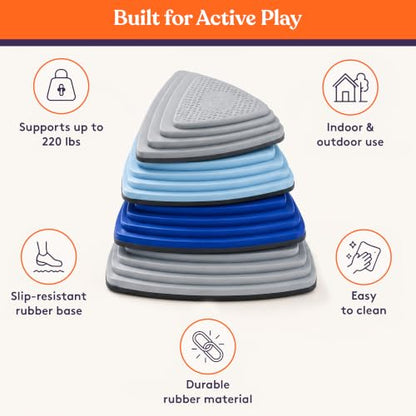 10 Stepping Stones for Kids Indoor and Outdoor Balance Blocks Promote Coordination (10 Count)