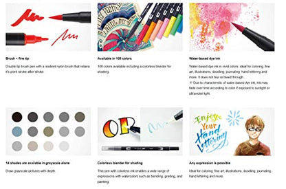Dual Brush Pen Art Markers (10 Count)