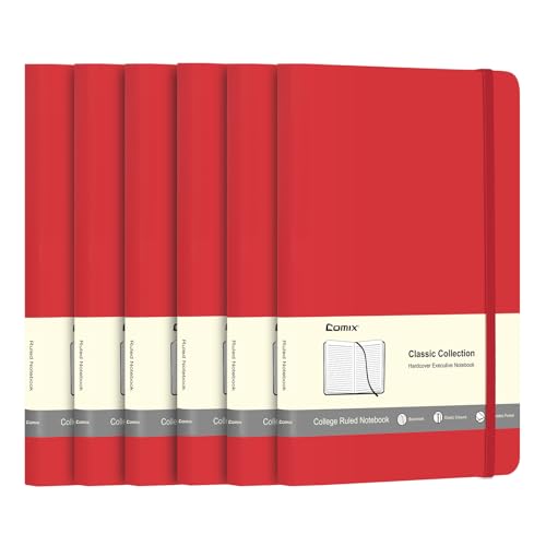 6 Pack Lined Journal Notebooks for Work (6 Count)
