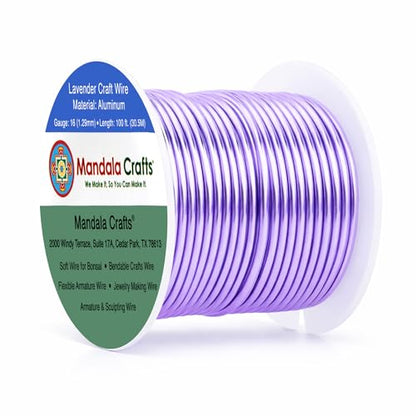 16 Gauge Lavender Anodized Aluminum Craft Wire